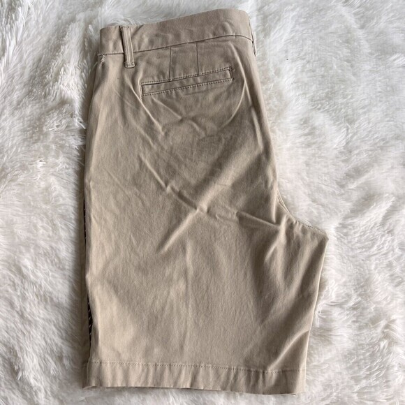TOMMY HILFIGER Women's Malibu Piping-Trim Shorts Size 12 khaki Cotton/Elastane - Picture 12 of 16